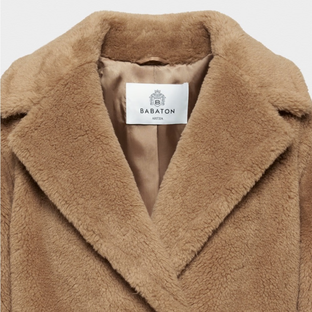 Aritzia Babaton The Teddy Coat Color Seville Size M LONG VERSION - Picture 4 of 13